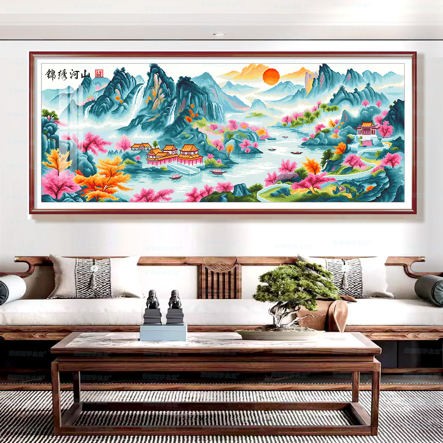 [Algodón importado] Mona Lisa Real Bordado de cruz Jinxianghe montaña edición actualizada colección de paisaje centralizado artesanal image 6