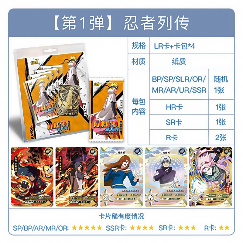 卡游 Naruto Cards: The Chapter of the War and Battle Formation Youth Scroll Ninja Age Special Pack Collection Cards