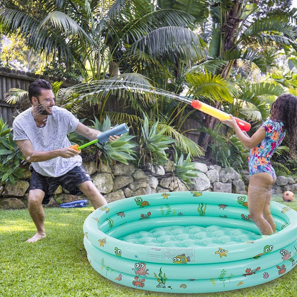 Three-ring printed inflatable ocean ball pool indoor swimming pool fishing toy pool