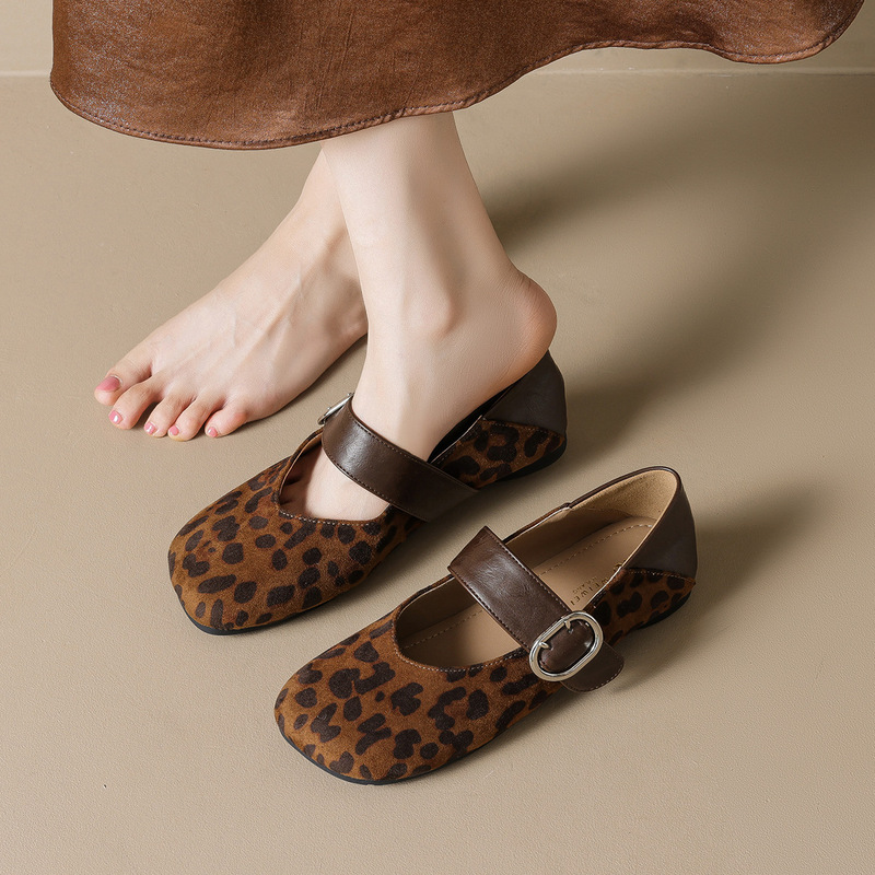 6696-16 French-Style Square-Toe Leopard Print Single Shoes for Women 2026 New Spring and Autumn Fleece-Lined Mary Jane Flat Shoes Ballet Shoes 6696-16 French-Style Square-Toe Leopard Print Single Shoes for Women 2026 New Spring and Autumn Fleece-Lined Mary Jane Flat Shoes Ballet Shoes