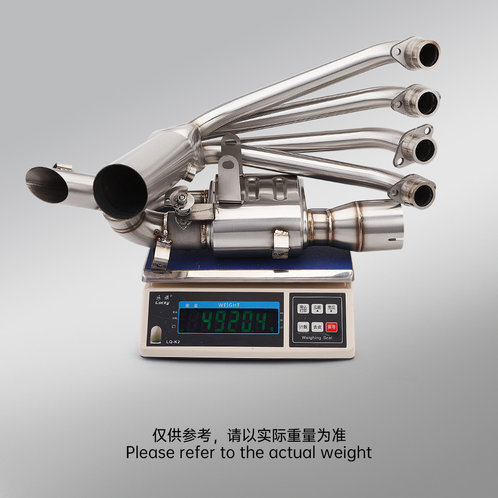 Suitable for Motorcycle Qianjiang Sai 421 Stainless Steel Dual-Channel Valve Back-Pressure Box Front Exhaust Pipe Non-Destructive Installation