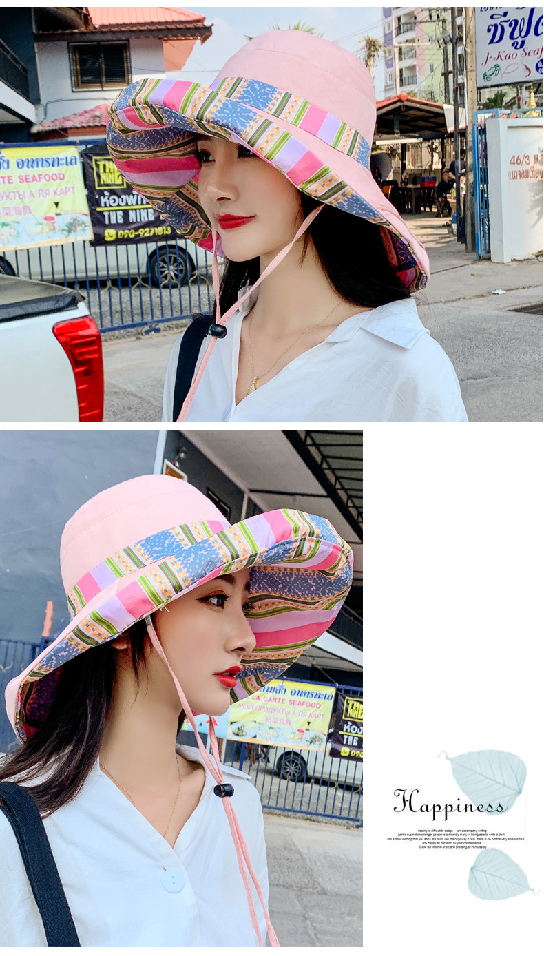 Women's Vacation Ethnic Style Colorful Big Eaves Bucket Hat display picture 10