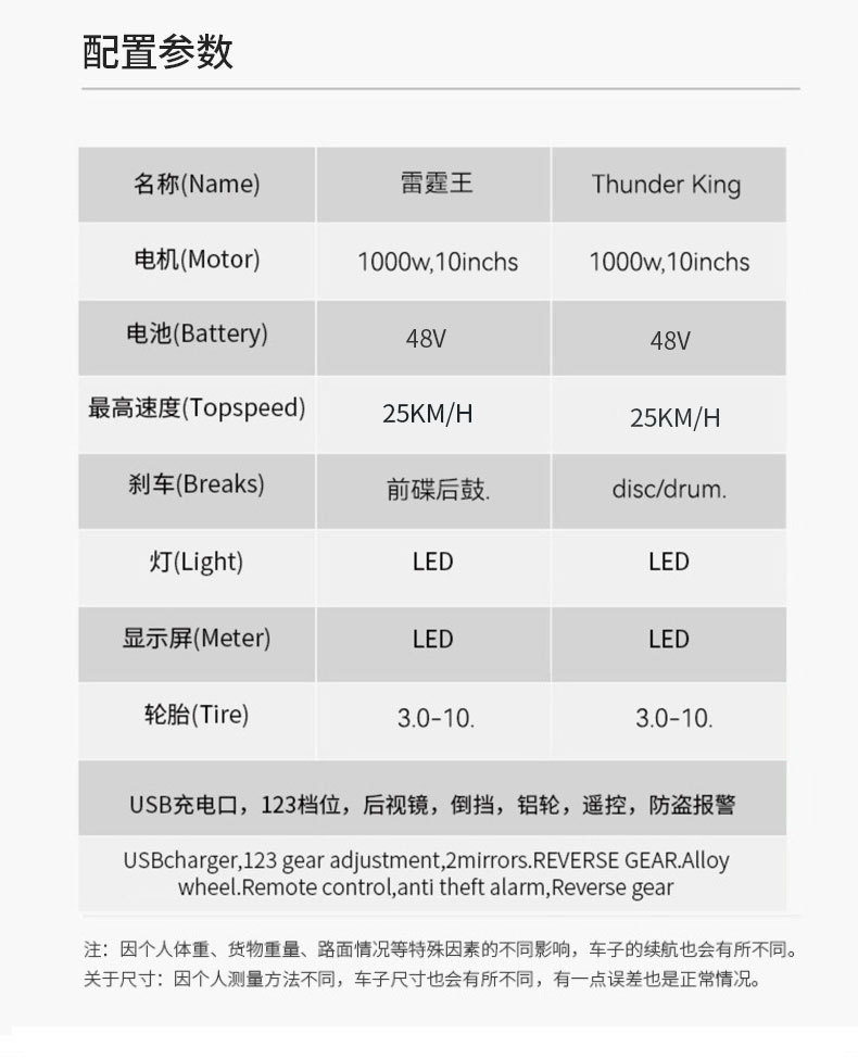 Direct Export to Europe, Whole Vehicle Shipment, Thunder King Electric Scooter, Adult Electric Motorcycle, Electric Vehicle Foreign Trade