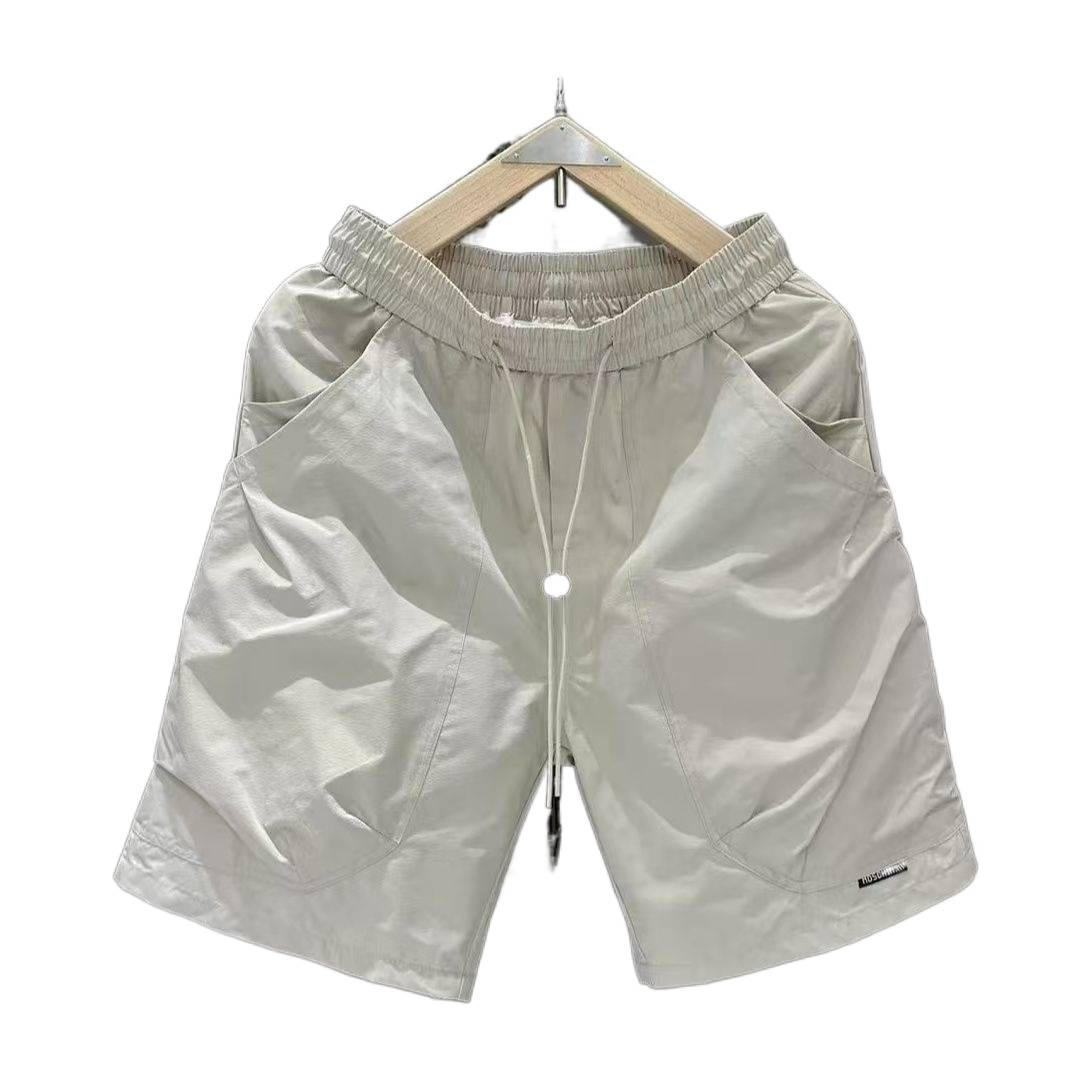 Men's Casual Shorts Summer Style Versatile Thin Simple Trendy Breathable Solid Color Five Point Shorts_viptrois.com