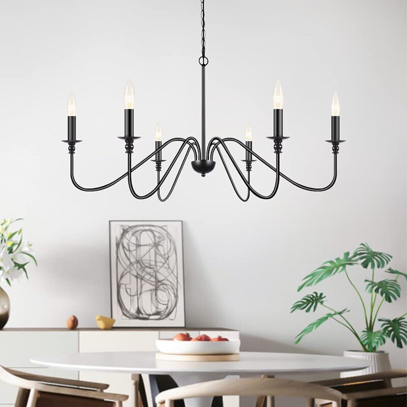 Cross-Border Modern Simple Light Luxury American Iron Chandelier Living Room Dining Room Bedroom Lamp Farmhouse Balcony Aisle Lamp