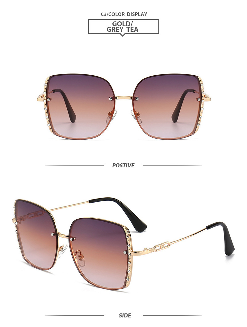 Travel, Shopping Occasion Square Pattern Elegant Basic Square PC UV400 Protection Square Full Frame Women's Sunglasses