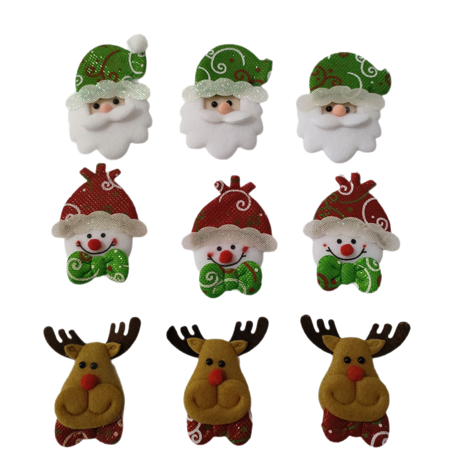 Nuevos dibujos animados de Navidad renos muñeco de nieve Papá Noel accesorios de árbol de Navidad esponja de ciervo arnés accesorios de tocado
