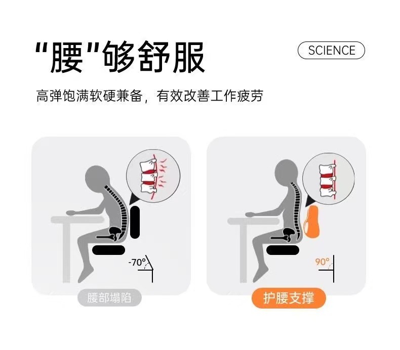 Lumbar Support Car Accessories Office Lumbar Support Seat Cushion Memory Foam Cartoon Bear Cute Lumbar Support Backrest