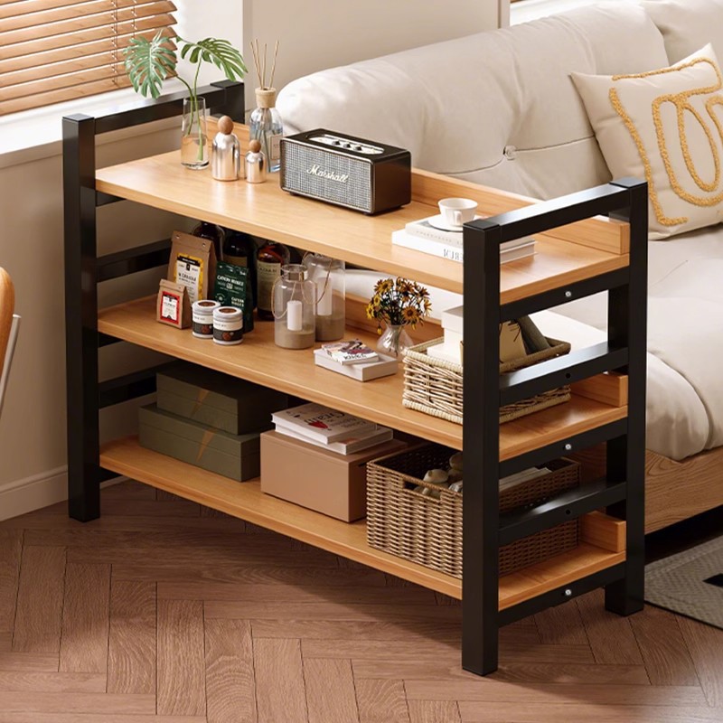Living Room Sofa Side Storage Shelf High-End Low Shelf Side Cabinet Storage Rack Display Rack Storage Cabinet Simple Bookshelf