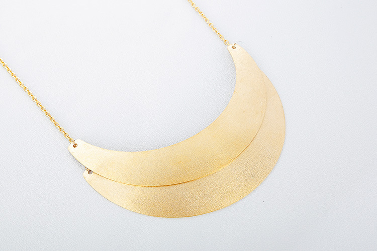 fashion creative stainless steel rhinestone earrings necklace set wholesale Nihaojewelry