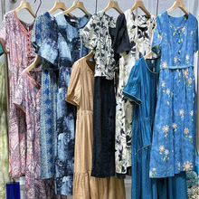 茉希品牌撤柜25夏连衣裙新式名族风天丝棉麻石井尾货走份批发供应