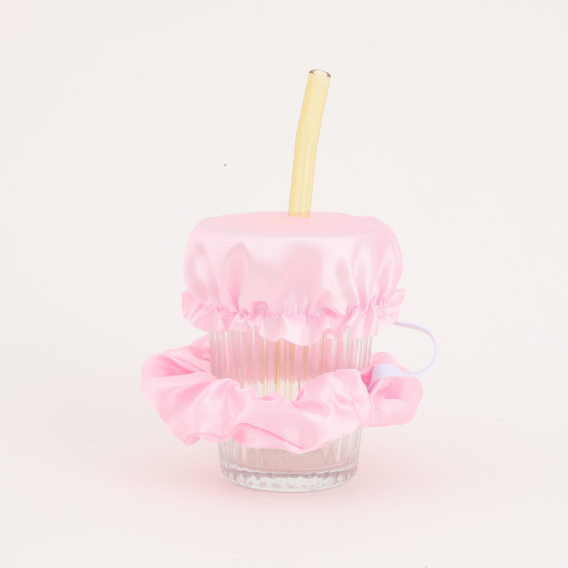 핑크색 컵 뚜껑 세트