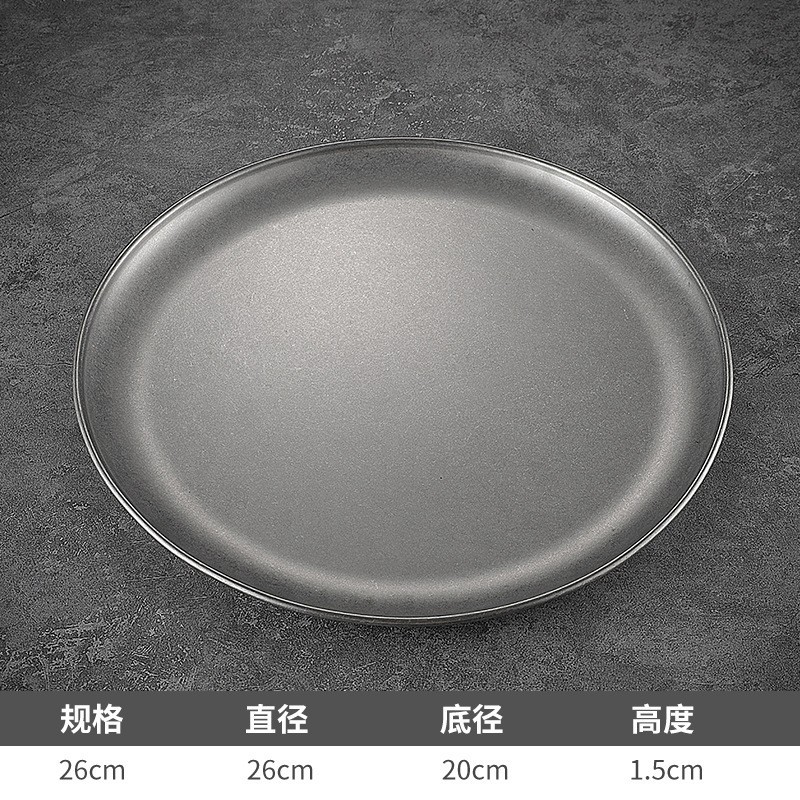 Estilo retro coreano disco de acero inoxidable apenado placa superficial postre pastel plato de hueso bandeja de la tienda de café