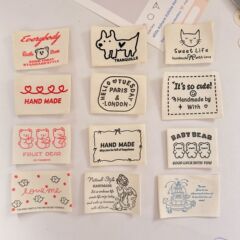 韩版纯棉棉带手工布标diy英文字母标签包包衣服帽子围巾装饰布贴