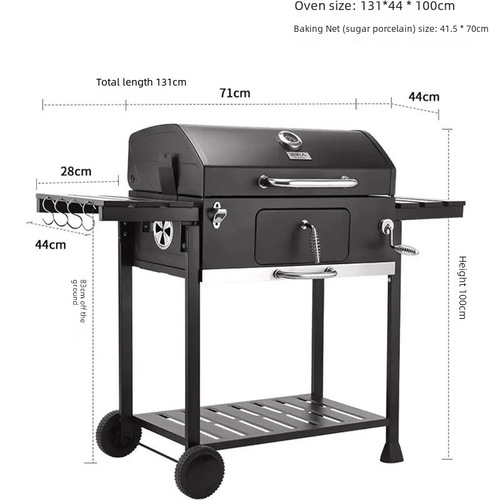 Multifunctional Black Stainless Steel BBQ Grill Outdoor Grill Court Portable BBQ Grill Wholesale Available
