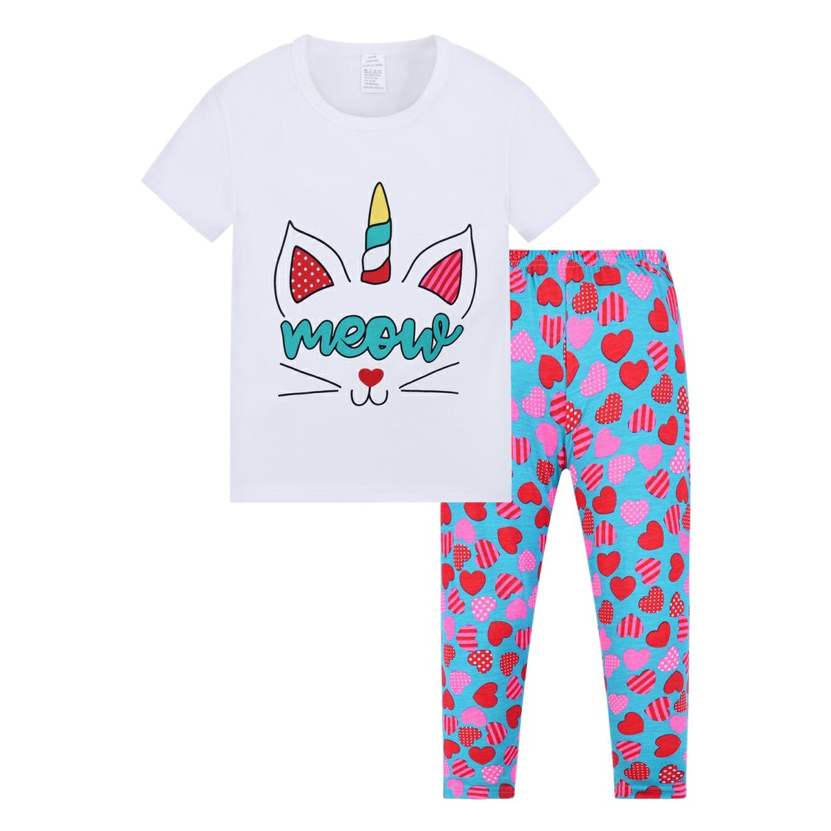 Ropa para el hogar de los niños traje de verano delgada ropa de aire acondicionado niños y niñas pijamas de algodón de dibujos animados europeos y americanos Comercio exterior al por mayor