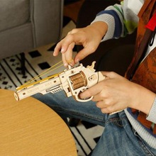 若态模型手工diy玩具木质拼图立体3d枪拼装创意男女孩生日礼物