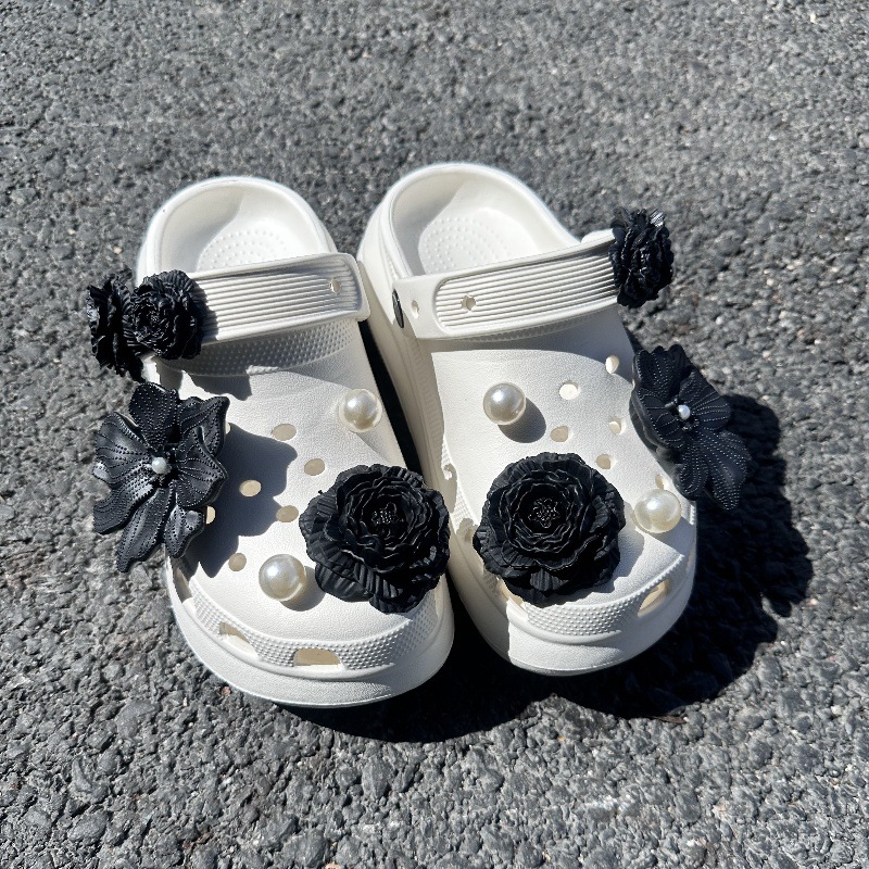 블랙부케+진주 [12종세트] 크록스 무손상 설치