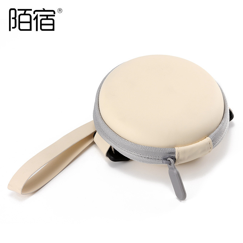 Round Mirror Case, Foldable Sunglasses Case, Stylish Zipper Bag, Storage Box, Portable Square Folding Box