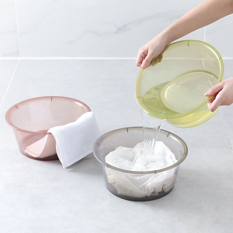 透明洗面器家庭用大容量プラスチックシンプルな厚みのある洗面器学生寮洗濯多機能洗濯洗面器|undefined
