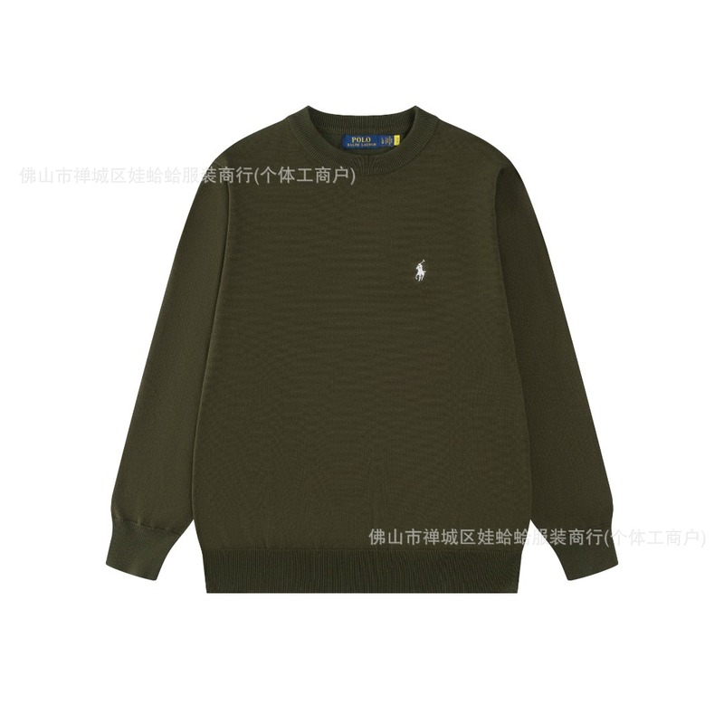 25年秋季新款韩系经典logo小马刺绣圆领套头毛衣休闲男女同款|undefined