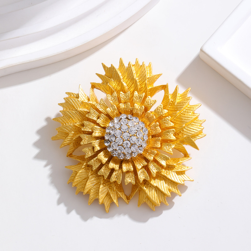 Flower Pattern All Seasons Season Pastoral Simple Style Pin Flower Zinc Alloy Plating Unisex Brooches