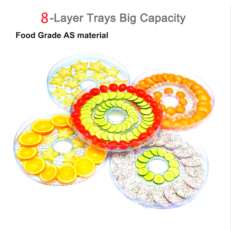 Dehydrator for Herbs and Meats, Household Fruits and Vegetables Dryer, Dried Fruit Machine, Pet Food Dehydrator, 8 Layers