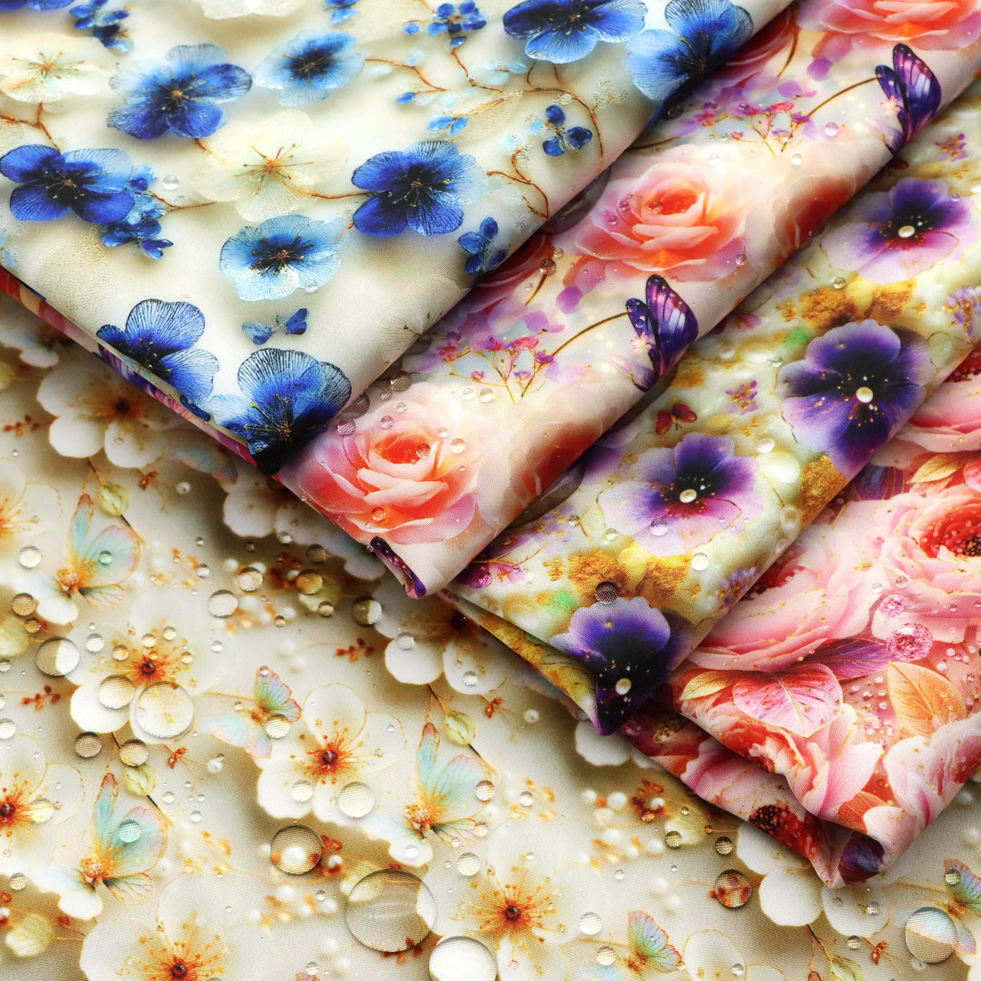 仿3d立体花防泼水布面料DIY背包坐垫宠物窝笼罩服饰配件包包桌布