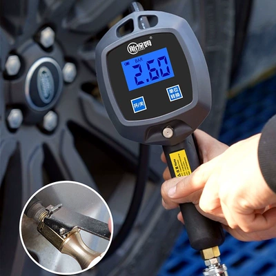 Air pressure gauge/tire pressure gauge | gun, electronic inflating gauge