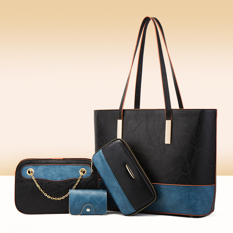 Women's bag 2024 new style large capacity handbag atmospheric fashion splicing ladies shoulder messenger bag_voghion.com