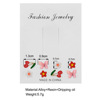 Cute fresh small design fruit earrings, set, 2022 collection, Korean style, trend of season