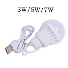 3/5/7W USB Lamp Bulb 5V Portable Camping Lantern Lamp LED跨