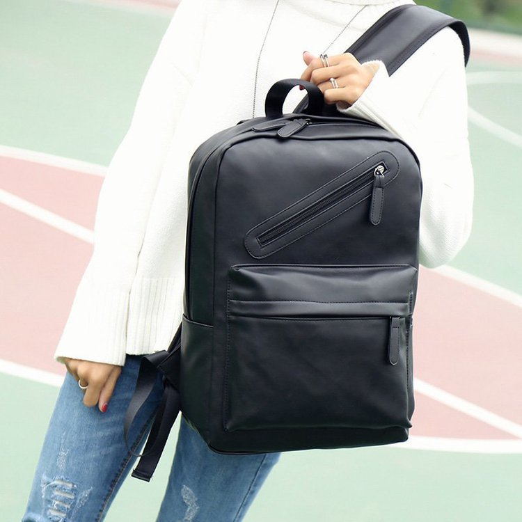 Bolso de viaje de los hombres ocasionales bolso de los hombres de moda mochila estudiante de secundaria estudiante Mochila De Cuero PU moda estilo coreano mochila