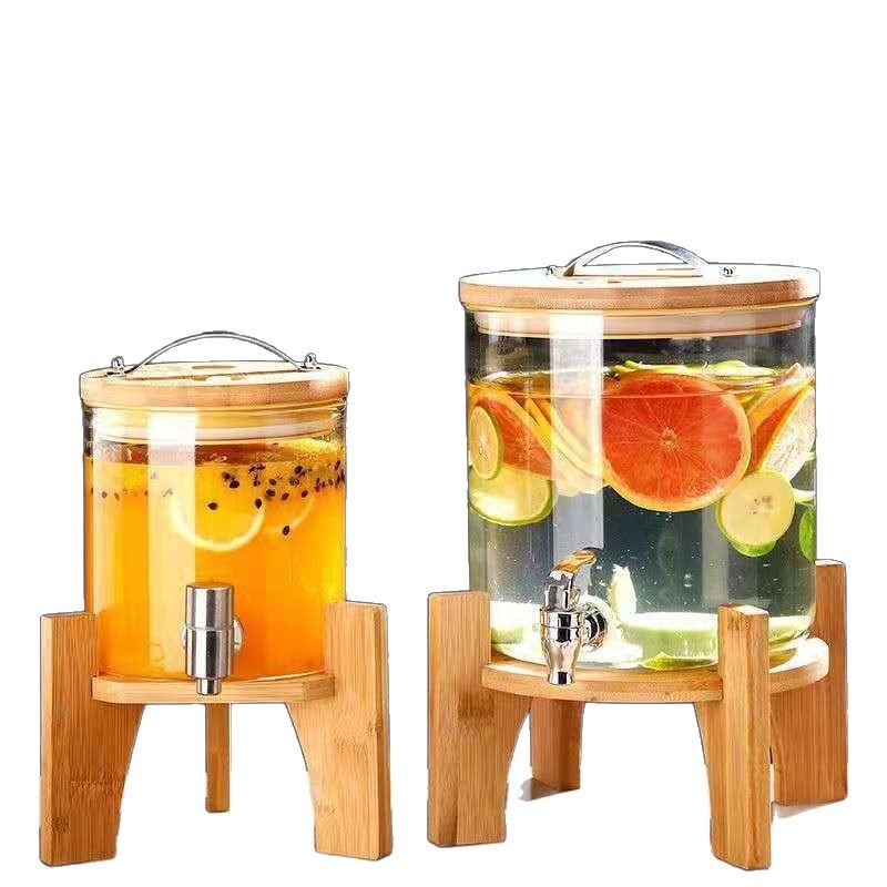 Hervidor frío de gran capacidad, hervidor de agua frío con grifo, hervidor de limón, jugo, bebida de cola, contenedor de barril, botella de vidrio de vino empapado