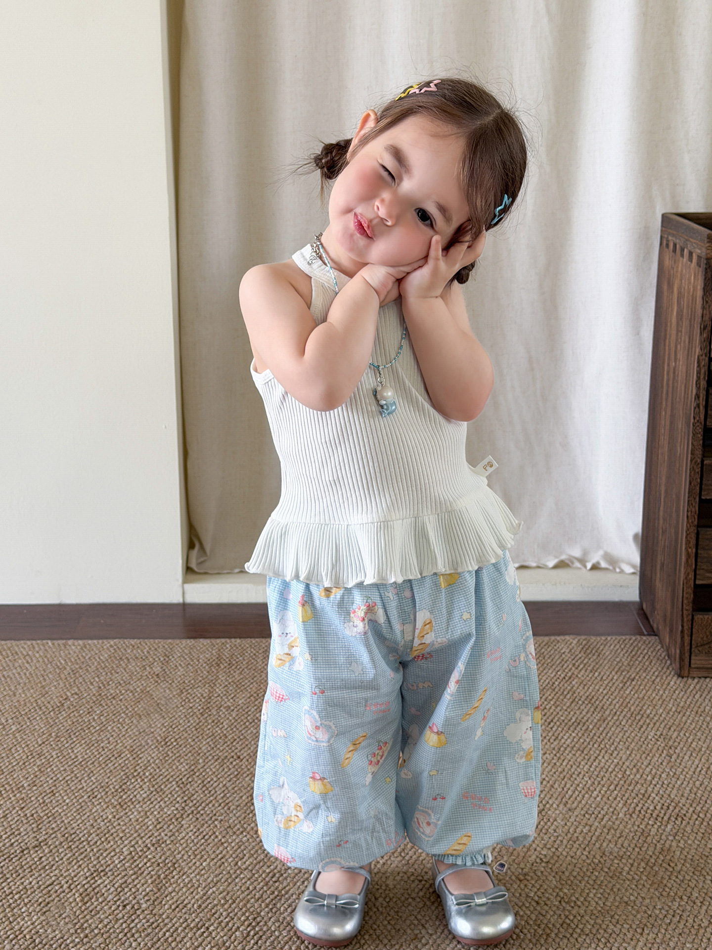 Sugar Pear ropa infantil chaleco de verano delgado 2026 ropa de niños ropa de bebé tipo A chaqueta de cinturón de bebé