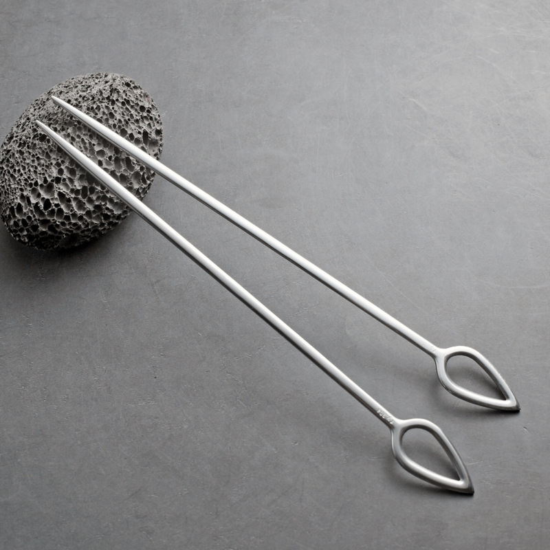 304 Stainless Steel Flat Skewers Barbecue Needles for Home and Commercial Use, Lamb Skewers, Barbecue Tools, Outdoor Barbecue Needles