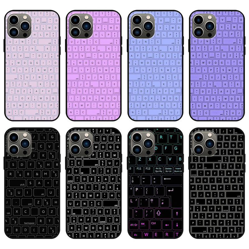 Suitable for iPhone 17 Phone Case, New Foreign Trade Model, Personalized Creative Keyboard Pattern Phone Case