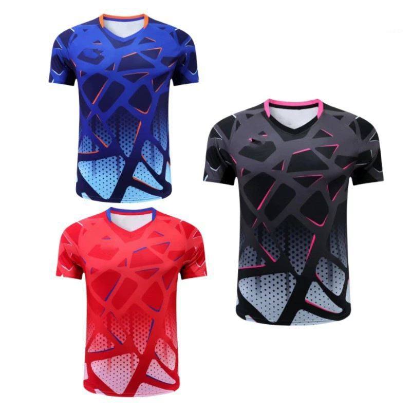 Новая одежда, униформа для команд по настольному теннису, футболки для настольного тенниса с короткими рукавами, мужская и женская униформа для настольного тенниса, детская быстросохнущая дышащая одежда для фитнеса.