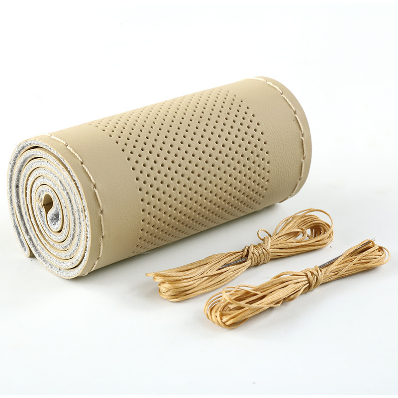 La mano de microfibra artificial que cose la cubierta del volante del coche cuatro estaciones cubierta universal de la manija del coche suministros transfronterizos del interior del coche