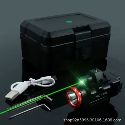 Tactical Flashlight with Strong Light UV fənərlər - metal-under-hanging-laser-flashlight-668-green