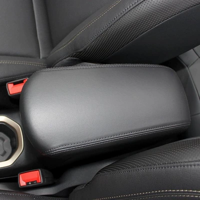 Suitable for JEEP Patriot center console armrest box cover, Jeep armrest box protective cover, armrest box lid cover, for refurbishment (Armrest box pad) - free-hero-black-skin-black-lines