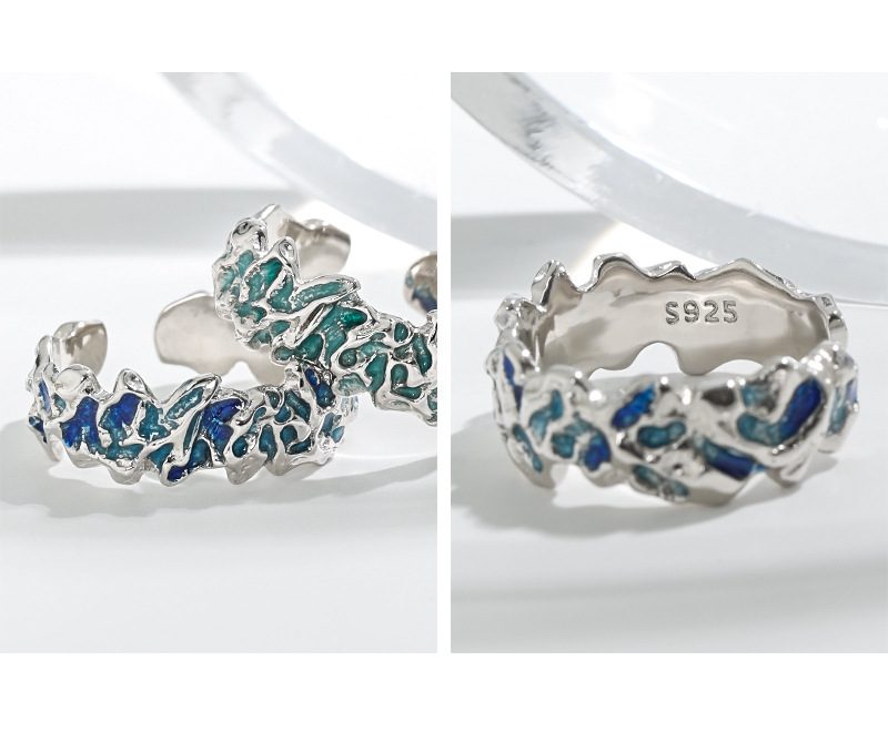 Original Design Geometric Sterling Silver Plating Open Ring 1 Piece