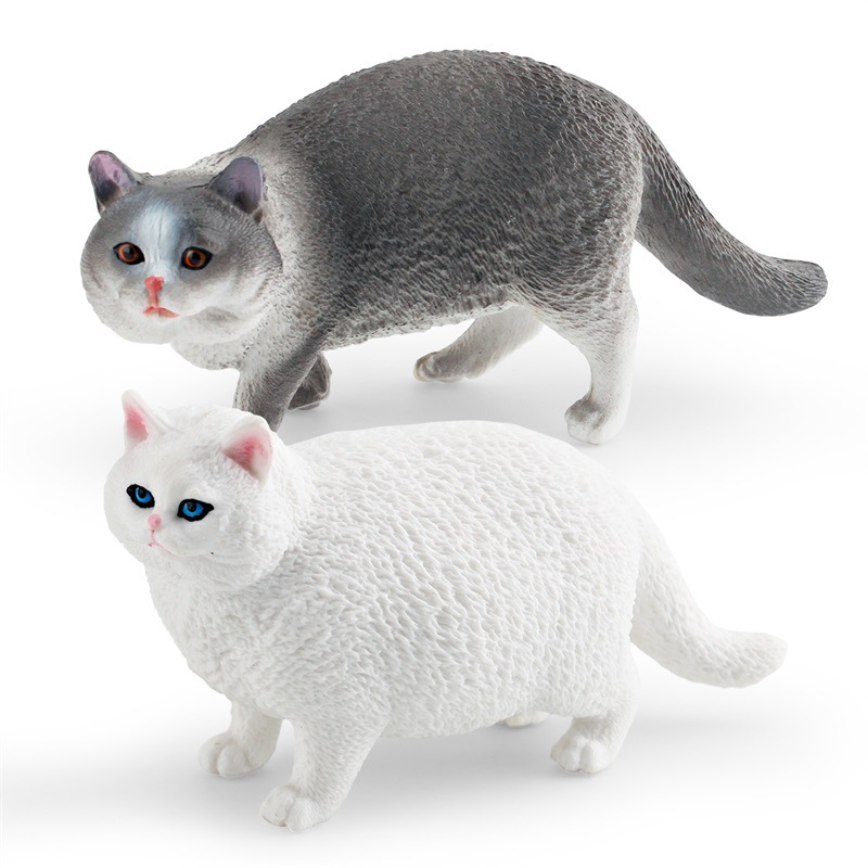 Exportación transfronteriza de simulación de mascotas modelo de gato de pelo corto gato siamés gato sin pelo gato muñecas de gato decoración de escritorio