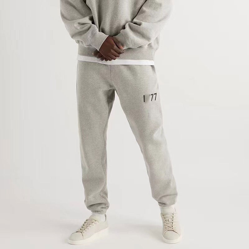 Spring and Autumn New High Street Trendy Brand Essential Sweatpants Loose Flocked Printed Sports Casual Men's Jogger Pants