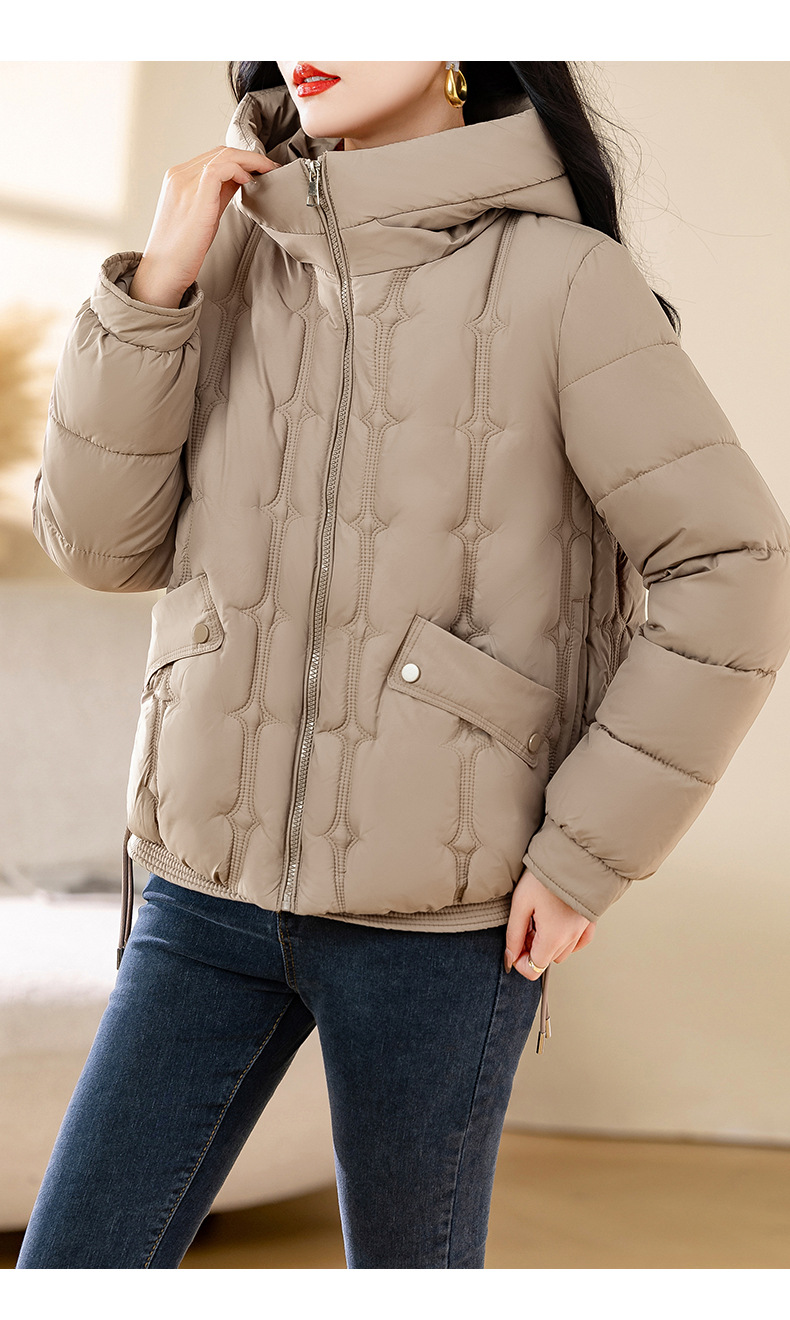 Short loose bread 2024 winter new item thick down women's casual cotton jacket coat_voghion.com