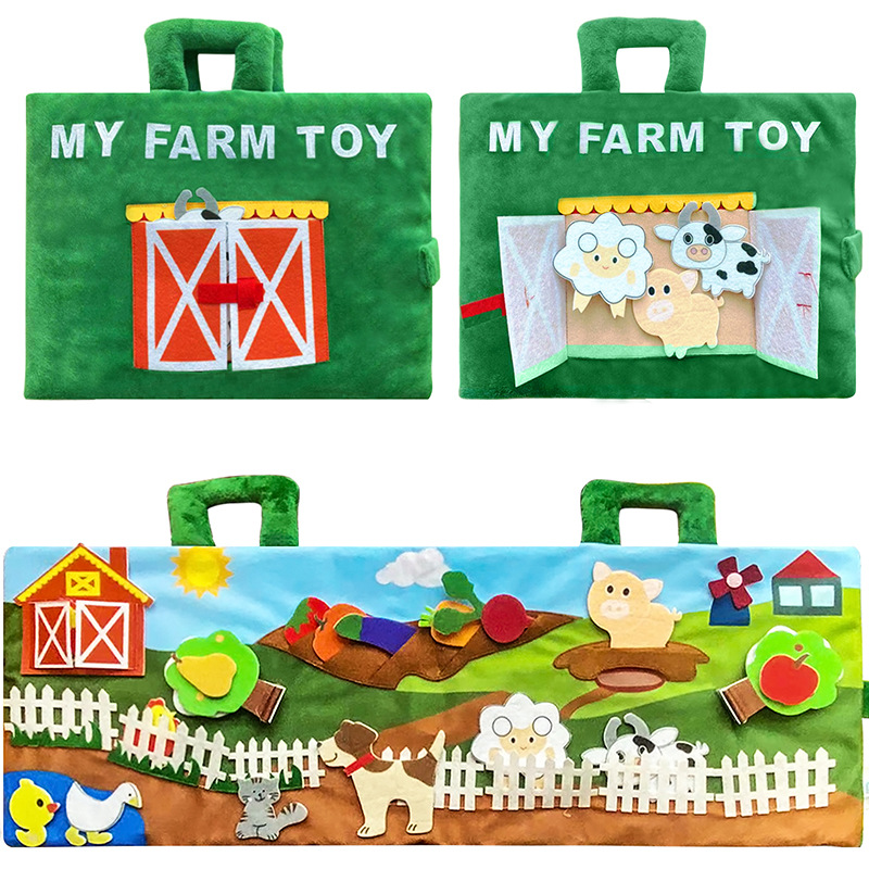 Recommended product: Children's early education and educational toys, farm-themed playmat, cloth playmat for early childhood education.