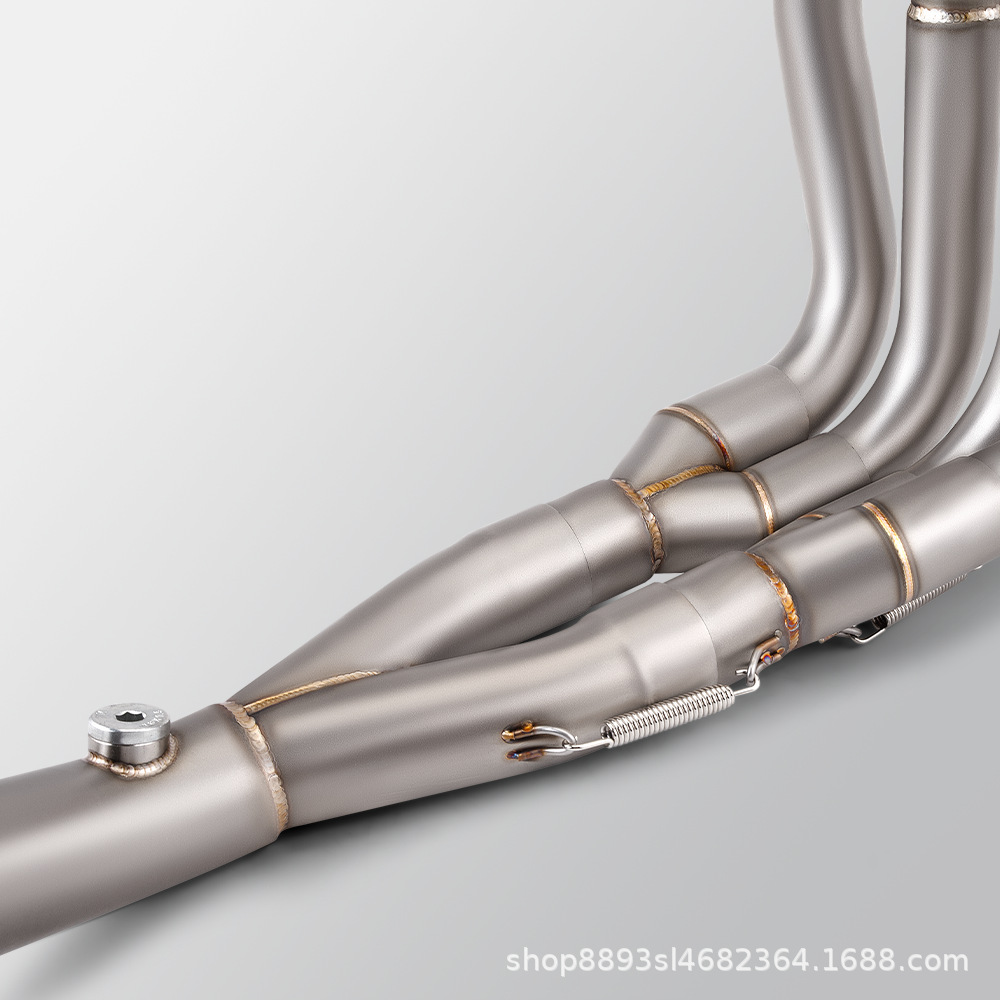 Suitable for non-destructive installation of stainless steel in the front section of YZF-R6 motorcycle modified exhaust pipe 2006-2020