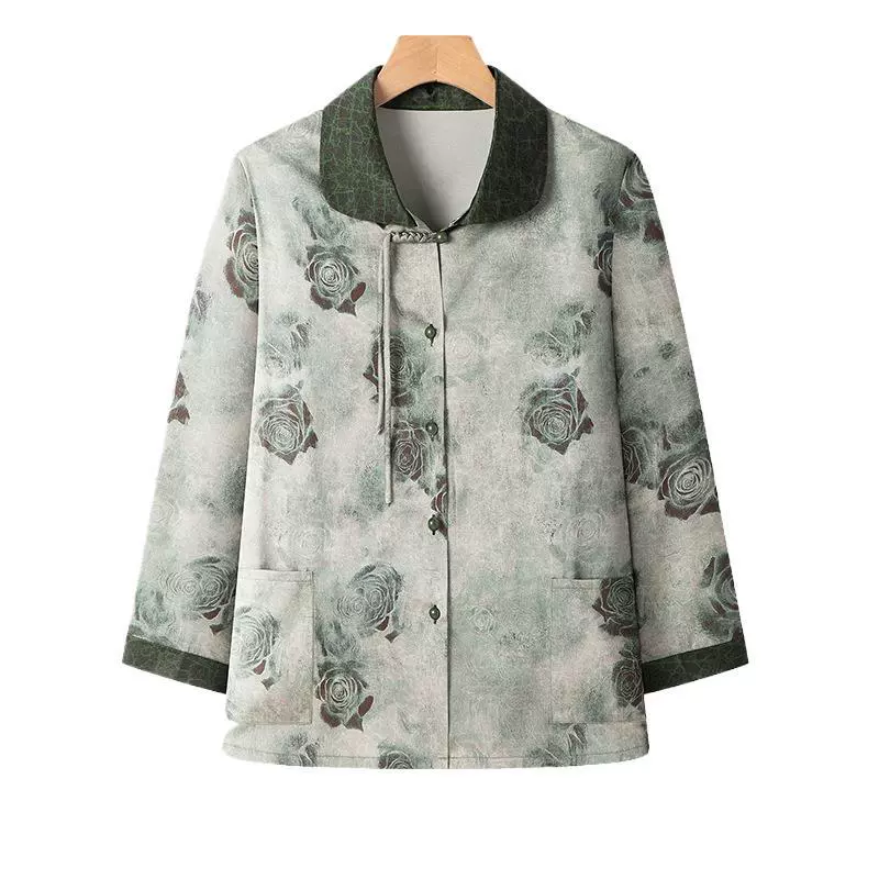 Весенние куртки для женщин среднего и пожилого возраста, одежда для мам, модные топы в стиле Тан, летние кардиганы для бабушек, одежда для богатых дам.