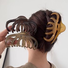 韩版菊花抓夹超能抓大号13CM发量多发夹后脑勺夹子盘发鲨鱼夹发饰