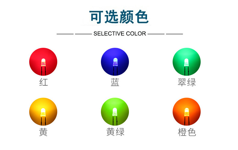 东莞圆头草帽绿色发光二极管短脚ledf3mm翠绿黄绿光插件灯珠515-520nm生产厂家